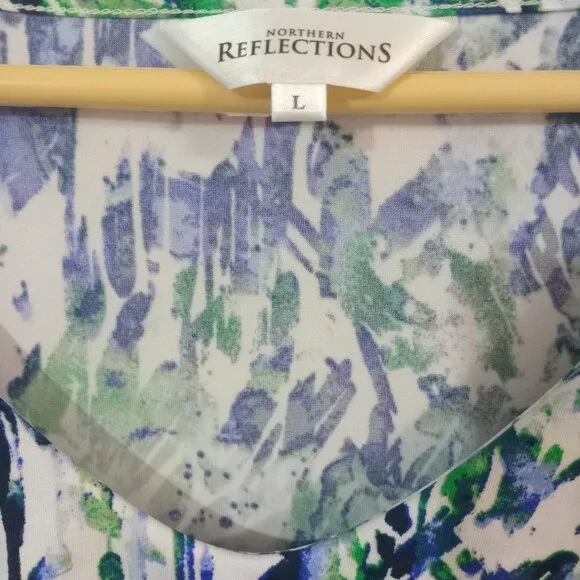 Northern Reflection Pattern Blouse SIZE L - Picture 3 of 6